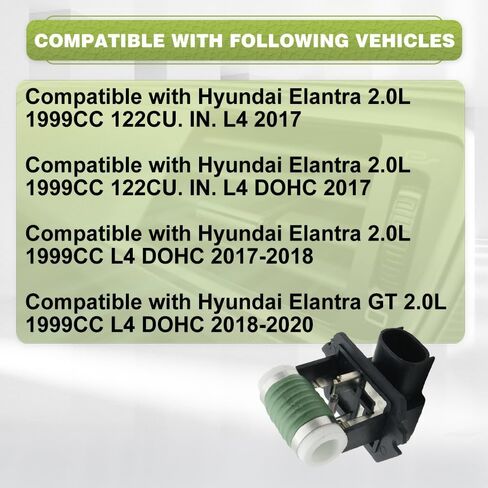Riloer HVAC Heater Blower Motor Ac Fan Resistor Compatible with Hyundai Elantra 2.0L 1999CC 122CU. IN. L4 2017, HVAC Blower Motor Resistor, 25385-F2000, 1pc 3+2pins in Saudi Arabia
