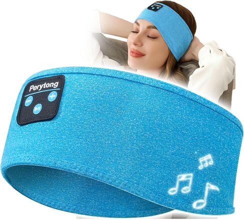 سماعات نوم - عصابة رأس بلوتوث - سماعات نوم للنوم الجانبي ، سماعات أذن سماعات أذن لاسلكية نوم مع مكبر صوت استريو رفيع للغاية لتجريب الأدوات الرائعة in Kuwait