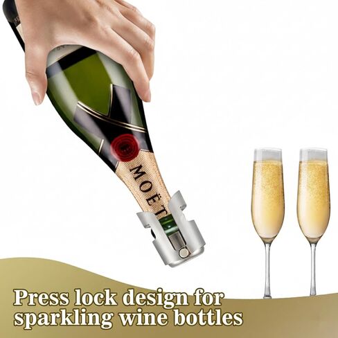 I-MART Stainless Steel Champagne Bottle Stopper, Sealer, Cork, Saver (Pack of 6) in Kuwait