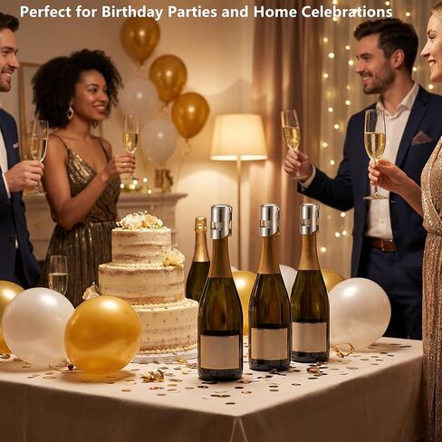 I-MART Stainless Steel Champagne Bottle Stopper, Sealer, Cork, Saver (Pack of 6) in Kuwait