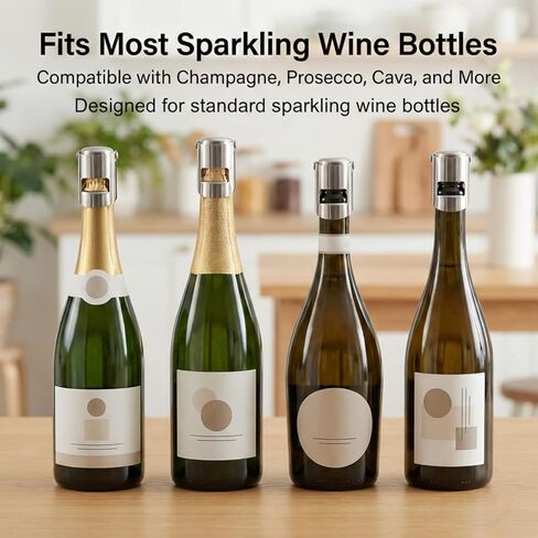 I-MART Stainless Steel Champagne Bottle Stopper, Sealer, Cork, Saver (Pack of 6) in Kuwait