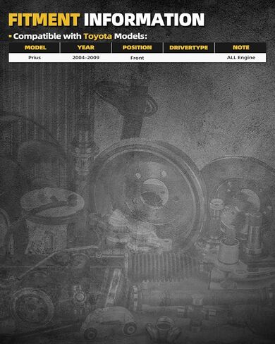 Pair 513265 Wheel Bearing Hub Assembly Fit for Toyota Prius 2004-2009, Non-ABS, 5 Lugs, 2pcs in Kuwait