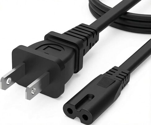 PS5 Power Cord & Xbox Series X/S Power Cable - 2 Pack Replacement AC Adapter for PlayStation 5/PS4 Slim/PS3, Xbox One X/S, Xbox Series X|S - Power Supply & Durable in Saudi Arabia