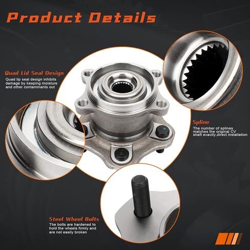 [2-Pack] DRIVESTAR 512373 Rear Driver or Passenger Side Wheel Hub and Bearing Assembly Compatible with [AWD ONLY] Nissan Juke 2011-2014, Rogue 2008-2013 in Saudi Arabia