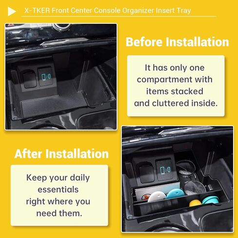 Front Center Console Organizer Insert Tray Compatible with 2020 2021 2022 2023 2024 Ford Explorer Accessories, Custom-fit Middle Console Storage Box with Card Slot (NOT for 2025 Explorer) in Kuwait