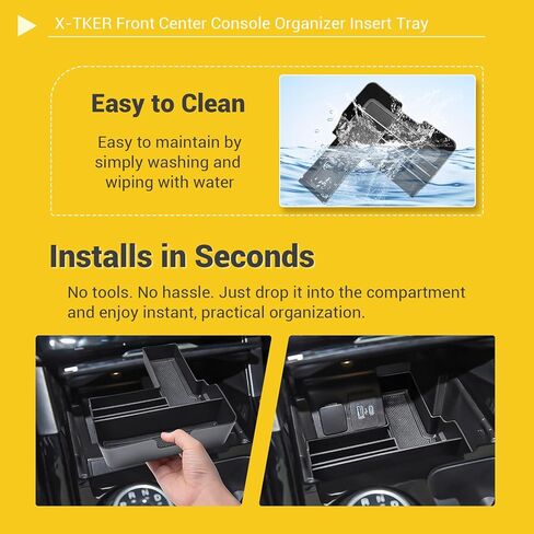 Front Center Console Organizer Insert Tray Compatible with 2020 2021 2022 2023 2024 Ford Explorer Accessories, Custom-fit Middle Console Storage Box with Card Slot (NOT for 2025 Explorer) in Kuwait