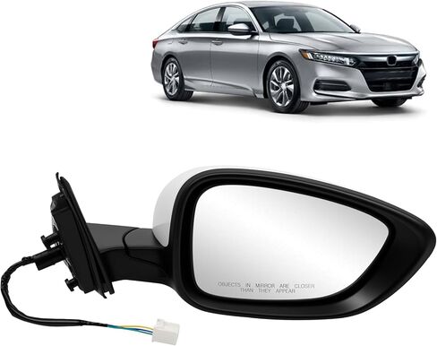 مرآة باب الجانب الأيمن متوافقة مع Honda Accord EXL Hybird Touring 2018-2022 7 دبابيس سوداء استبدال HO1321329 76208-TVA-A22 in Kuwait