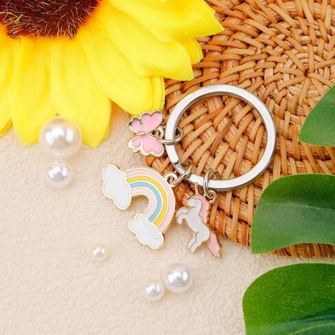 Cancer Care Gifts Inspirational Keychain Butterfly Gift Unicorn Keychain Card Breast Cancer Surviver Patient Gifts for Woman Motivational Encouragement Thinking of You Gift Chistmas Birthday Presents in Kuwait