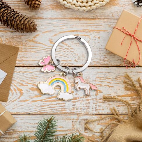 Cancer Care Gifts Inspirational Keychain Butterfly Gift Unicorn Keychain Card Breast Cancer Surviver Patient Gifts for Woman Motivational Encouragement Thinking of You Gift Chistmas Birthday Presents in Kuwait