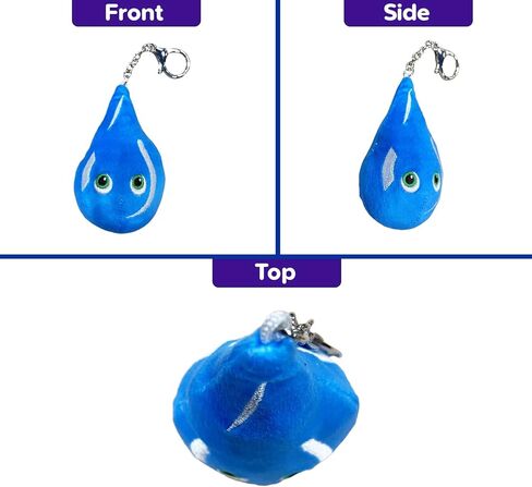 Thunderheads Raindrop Plushie Keychain, Nature-Inspired Educational Clip-On Stuffed Keychain with Fact Card, Fun STEM Tool for Exploring Rain, & Earth Science, Plush Bag Charm for Families and Friends in Saudi Arabia