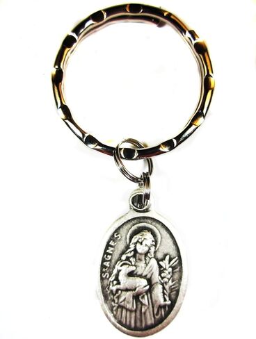 VPP St Agnes of Rome صل لأجلنا، ميدالية مفاتيح، علبة هدية، بطاقة صلاة in Kuwait