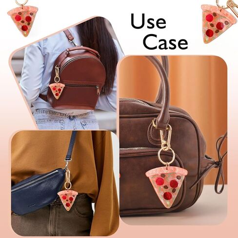 Decorative Cake Bag Charm Keychain - Kawaii Strawberry & Cream Polymer Clay Charm for Backpacks, Purses, Luggage in Saudi Arabia