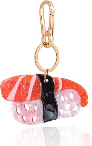 Decorative Cake Bag Charm Keychain - Kawaii Strawberry & Cream Polymer Clay Charm for Backpacks, Purses, Luggage in Saudi Arabia