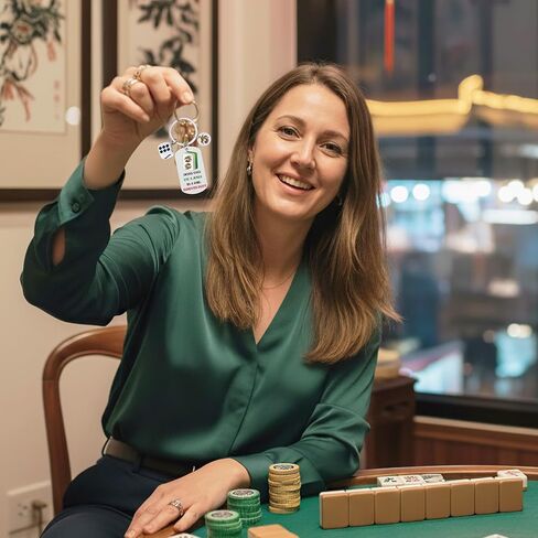 Mahjong Gifts for Women - Never Ever Use A Joker In A Pair Funny Keychains Ideal New Year Bridal Shower Birthday Gift for Men Mah Jong Lover Players Personalized Keyring Accessories Stuffers in Kuwait