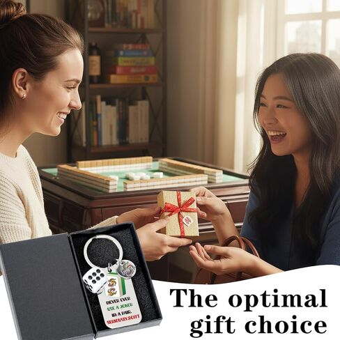Mahjong Gifts for Women - Never Ever Use A Joker In A Pair Funny Keychains Ideal New Year Bridal Shower Birthday Gift for Men Mah Jong Lover Players Personalized Keyring Accessories Stuffers in Kuwait
