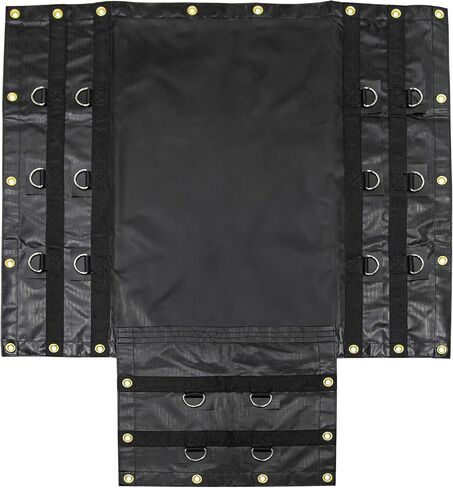 CARTMAN 20' x 27' Flatbed Truck 18 Oz Lumber Tarp with 6 FT Drop - Black Heavy Duty Vinyl Waterproof Tarp for Trailers to Protect Cargo from Like Wind, Rain, Snow and Harsh Sunlight in Saudi Arabia