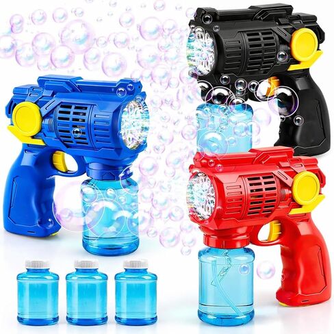 TOY Life Bubble Gun for Kid Bubble Machine for Toddler Bubble Blower for Toddlers with 3 Bubble Solutions Bubble Maker Bubble Blaster Gun Outdoor Outside Bubble Toys for Boys Girls Age 3 4 5 Year Old in Kuwait