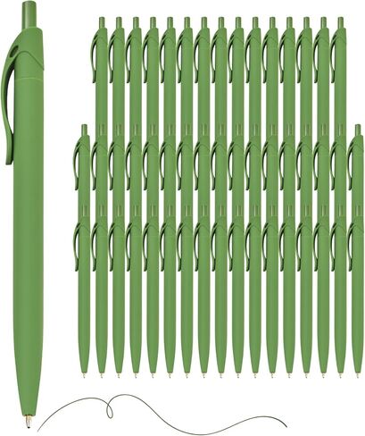 Pens Bulk, 50 Pack No Bleed Click Pens,Wholesale Retractable Ballpoint Pens, Medium Point,1.00MM Purple Ink, Smooth Writing Pens for Office, Resturant and School 【Purple Ink】 in Saudi Arabia