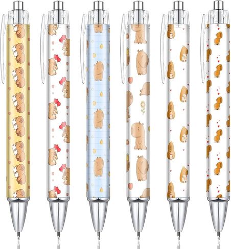 Toerifer 6Pcs Winnie Ballpoint Pens for Baby Shower, Cute Adorable Baby Shower Pen, Writing Pens with Touch Stylus Tips, Winnie Desk Accessories Party Favors Supplies, Black Ink in Saudi Arabia