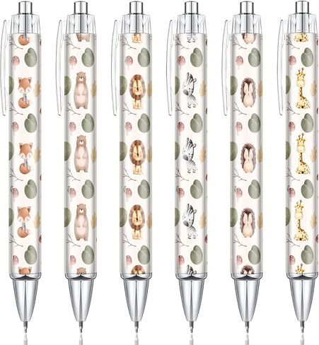 Toerifer 6Pcs Winnie Ballpoint Pens for Baby Shower, Cute Adorable Baby Shower Pen, Writing Pens with Touch Stylus Tips, Winnie Desk Accessories Party Favors Supplies, Black Ink in Saudi Arabia