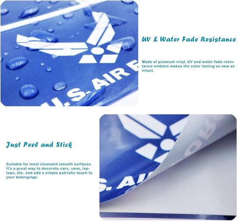 QQSD US Air Force Wings Flag Sticker Military Army Decal in Multiple Sizes for Car Bumper, 3 Pack, 11.7 x 8.3 Inches in Saudi Arabia