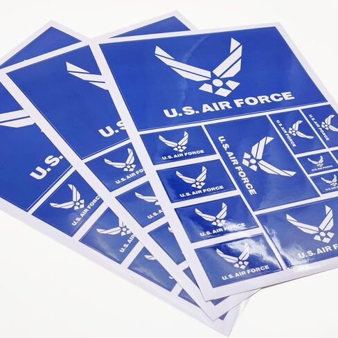 QQSD US Air Force Wings Flag Sticker Military Army Decal in Multiple Sizes for Car Bumper, 3 Pack, 11.7 x 8.3 Inches in Saudi Arabia