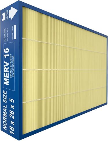 فلتر بديل للحيوانات الأليفة 16x26x5 MERV16 متوافق مع منقي الهواء Y6605 PureAir PCO3-16-16 (الحجم الفعلي: 16.3 بوصة × 25.5 بوصة × 4.3 بوصة) in Kuwait