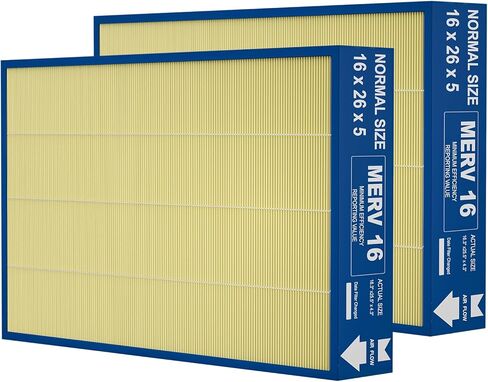 فلتر بديل للحيوانات الأليفة 16x26x5 MERV16 متوافق مع منقي الهواء Y6605 PureAir PCO3-16-16 (الحجم الفعلي: 16.3 بوصة × 25.5 بوصة × 4.3 بوصة) in Kuwait