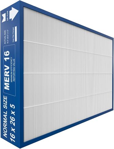 فلتر بديل للحيوانات الأليفة 16x26x5 MERV16 متوافق مع منقي الهواء Y6605 PureAir PCO3-16-16 (الحجم الفعلي: 16.3 بوصة × 25.5 بوصة × 4.3 بوصة) in Kuwait