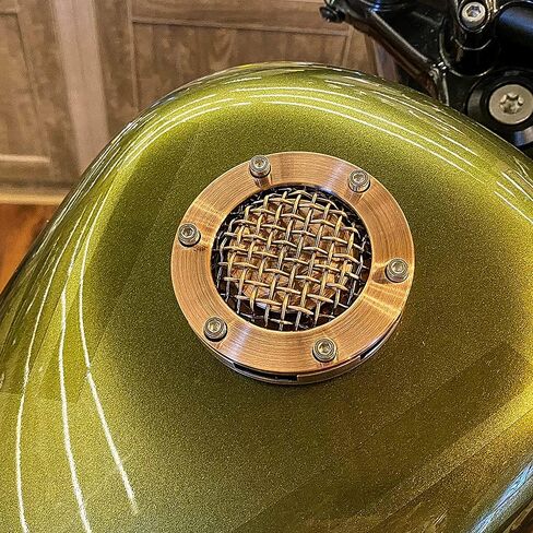 Riloer Motorcycle Gas Tank Oil Cap, Tank Cover, Compatible with Harley Dyna Softail Sportster Touring Road King Trike Freewheeler Wide Glide, Black in Saudi Arabia