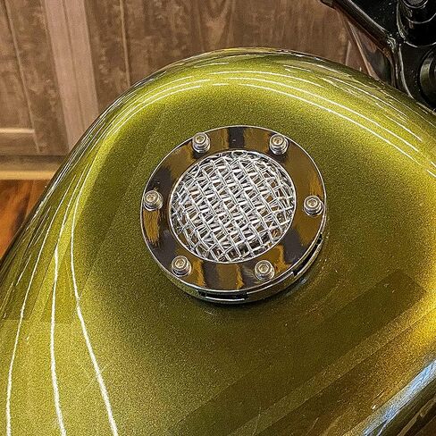Riloer Motorcycle Gas Tank Oil Cap, Tank Cover, Compatible with Harley Dyna Softail Sportster Touring Road King Trike Freewheeler Wide Glide, Black in Saudi Arabia