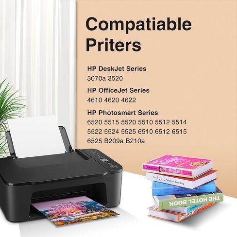 564XL Black Replacement 564 Ink Cartridge Compatible for HP 564 564 XL (5 Black Combo Pack) High Yield to Work with DeskJet 3520 3522 Officejet 4620 Photosmart 5520 6510 7520 7525 Printer in Kuwait