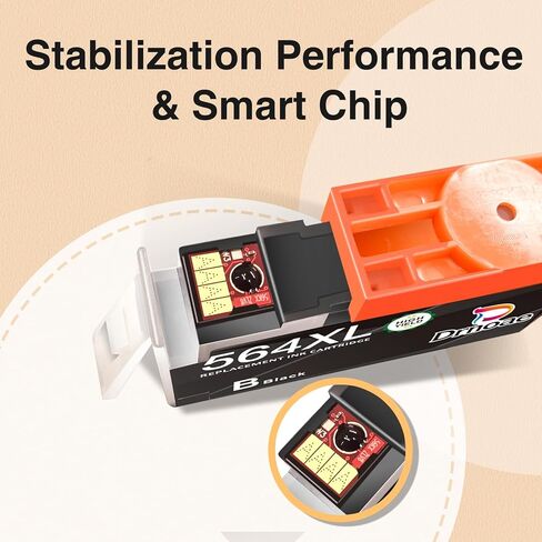 564XL Black Replacement 564 Ink Cartridge Compatible for HP 564 564 XL (5 Black Combo Pack) High Yield to Work with DeskJet 3520 3522 Officejet 4620 Photosmart 5520 6510 7520 7525 Printer in Kuwait