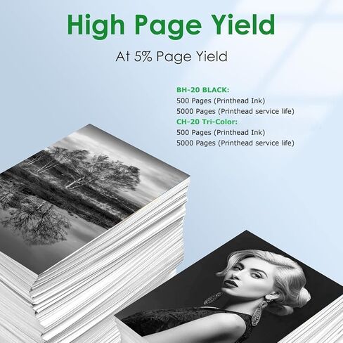 BH-20 Printhead Compatible for Canon PIXMA G7020 G6020 G5020 G4270 G3260 G3262 Printer, BH 20 Print Head Replacement for Canon BH-20 Print Head (QY6-8026) |1* BH20 Black in Kuwait