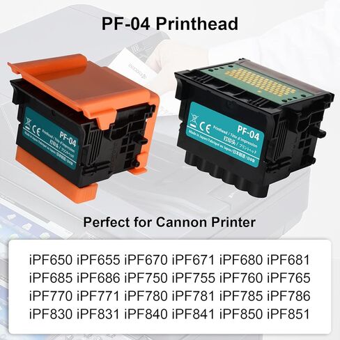رأس الطباعة PF-04 متوافق مع iPF670 MFP L24/iPF650 / iPF655/ iPF670 MFP L24ei/ iPF750/ iPF755/ iPF760/ iPF765/ iPF770/ iPF770 MFP L36ei/ iPF770 MFP M40/ iPF780/ iPF780 MFPM40/iPF830/iPF840/iPF850 in Kuwait