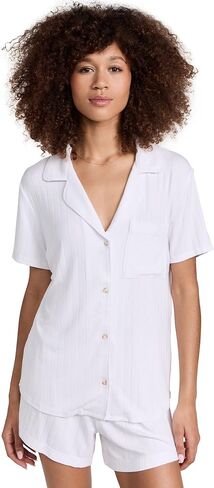 Eberjey Women's Gisele Rib Relaxed Short Pajama Set in Saudi Arabia
