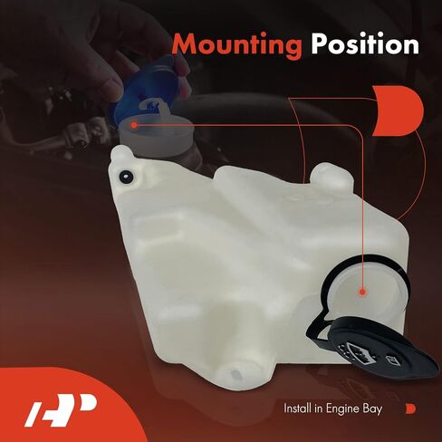 A-Premium Windshield Washer Reservoir Compatible with Select Chevrolet & GMC & Oldsmobile Models - Blazer 1995-2005, S10 1994-2004, Sonoma 1994-2004, Jimmy 1995-2005, Bravada, with (Cap/Bracket) in Saudi Arabia