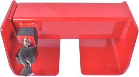 قفل باب البضائع، قفل باب البضائع شديد التحمل لشبه الشاحنات والحاويات - قفل أمان بمفتاح، تصميم مقاوم للتلاعب، يناسب القضبان الرأسية 9.75 بوصة - 16 بوصة، لمسة نهائية مطلية بمسحوق أحمر in Kuwait