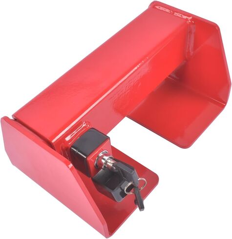 قفل باب البضائع، قفل باب البضائع شديد التحمل لشبه الشاحنات والحاويات - قفل أمان بمفتاح، تصميم مقاوم للتلاعب، يناسب القضبان الرأسية 9.75 بوصة - 16 بوصة، لمسة نهائية مطلية بمسحوق أحمر in Kuwait