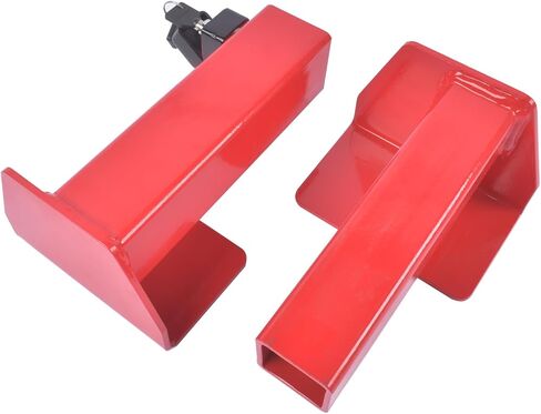 قفل باب البضائع، قفل باب البضائع شديد التحمل لشبه الشاحنات والحاويات - قفل أمان بمفتاح، تصميم مقاوم للتلاعب، يناسب القضبان الرأسية 9.75 بوصة - 16 بوصة، لمسة نهائية مطلية بمسحوق أحمر in Kuwait