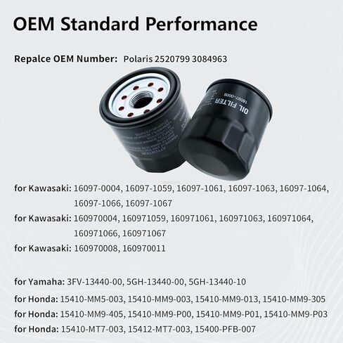 (6-حزمة) 16097-0002 2520799 16097-0008 فلتر زيت لكاواساكي نينجا 400 650 300 500 zx6r z650 فولكان 900 1500 1700 800 650 750 Versys 650 X300 1000 w800 البراري 400 300 بايو 400 z900 z1000 z800 (6) in Kuwait