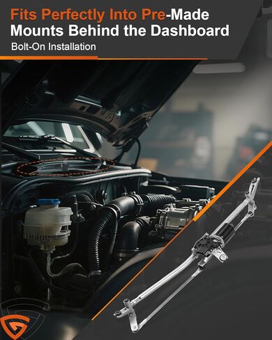 Front Windshield Wiper Motor & Linkage Assembly, Module Kit Compatible with Dodge Ram 1500 2005–2008, Ram 2500 2005–2009, Ram 3500 2005–2010, Ram 4500 & 5500, Direct Replacement 55077098AL in Kuwait