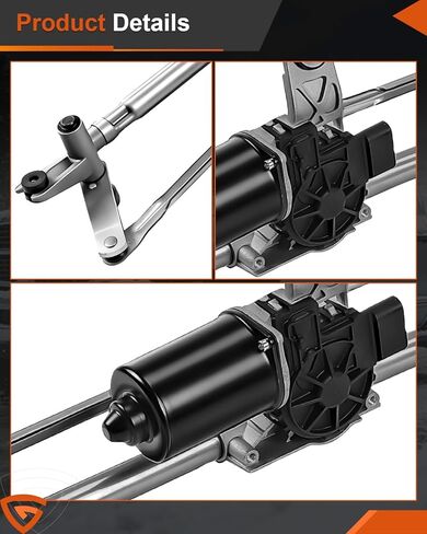 Front Windshield Wiper Motor & Linkage Assembly, Module Kit Compatible with Dodge Ram 1500 2005–2008, Ram 2500 2005–2009, Ram 3500 2005–2010, Ram 4500 & 5500, Direct Replacement 55077098AL in Kuwait