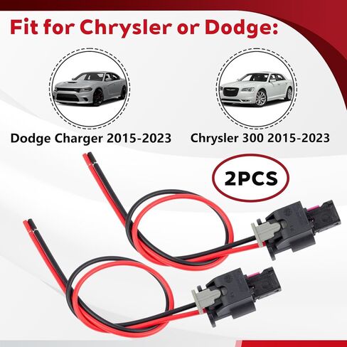 Side Marker Lights Pigtail Connector Wire Harness fit for Dodge Charger 2015-2023, Chrysler 300 2015-2023 2PCS in Kuwait