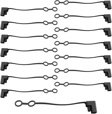 YoRise 2 Pin Plug Replacement Weather Cap, Waterproof & Dust-Proof SAE Cable Plug Protection Cover Cap, Universal DC Power Solar Automotive Connector Top Lid(15PCS) in Saudi Arabia