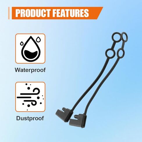 YoRise 2 Pin Plug Replacement Weather Cap, Waterproof & Dust-Proof SAE Cable Plug Protection Cover Cap, Universal DC Power Solar Automotive Connector Top Lid(15PCS) in Saudi Arabia