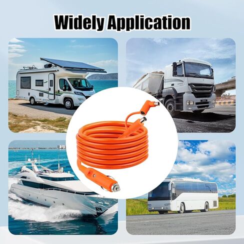 كابل شحن ولاعة سجائر السيارة 12 فولت/24 فولت 14AWG بطول 6 أقدام، تيار مستمر 8 مم 15 أمبير DC7909/8020 إلى كابل شاحن السيارة متوافق مع محطة الطاقة المحمولة Jackery/Anker/GRECELL/BLUETTI/Goal Zero Yeti/Westinghouse in Kuwait