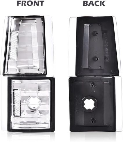 DOTCOM Corner Signal Lights Side Marker Lamps,Compatible with Chevy C/K 1500 2500 3500 Pickup 1994-99,Fit Chevy C/K 1500 2500 Suburban 1994-99,Tahoe 1995-99,Clear lens Chrome Housing Clear Reflector in Saudi Arabia