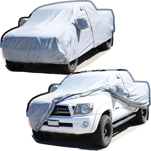 غطاء سيارة يناسب تويوتا تاكوما كابينة مزدوجة 6ft سرير طويل 2024-2026 مخصص صالح مقاوم للماء في جميع الأحوال الجوية غطاء شاحنة مرآة الجيب in Kuwait