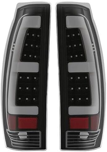 HECASA Tail Lights Compatible with 2002-2006 Chevy Chevrolet Avalanche 1500 2500 LED Tube Bar Replacement for GM2800153 GM2801153 Rear Brake Lamps Taillights Smoke Lens Black Housing in Saudi Arabia
